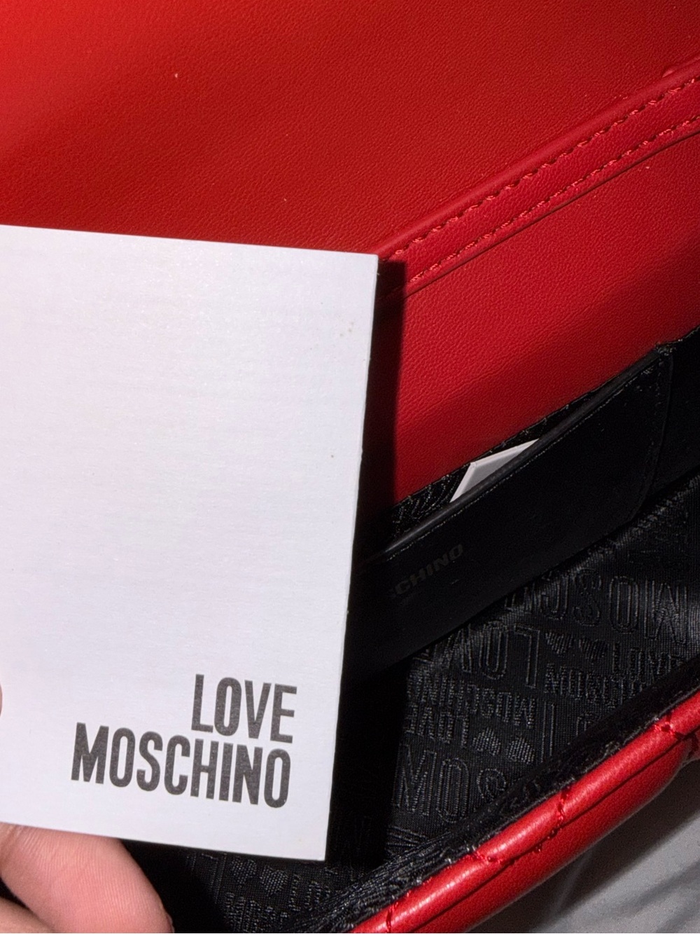 Love Moschino Red Heart Pattern Crossbody - Picture 6 of 16